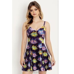 RARE Blackmilk Legend of Zelda Majora’s Mask Velvet Mini Strappy Dress BNWT